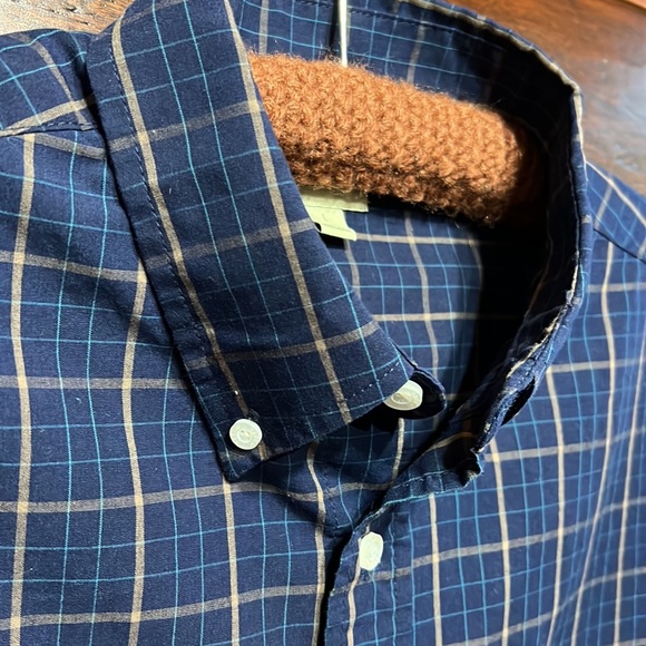 Hagger Clothing Collared Long Sleeve Navy Blue Causal Button Down Shirt - Picture 6 of 9